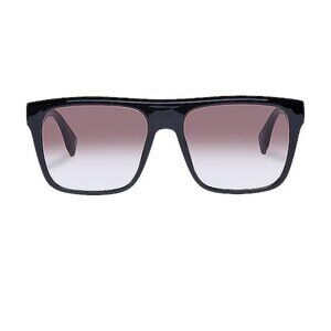 Le Specs Aristoplastic Sunglasses in Black & Brown Grad Square Rectangle